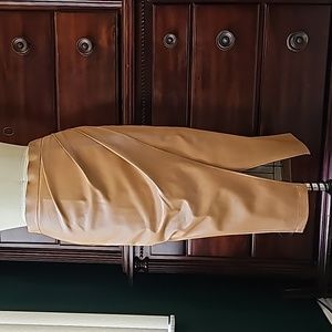 Elie Tahari leather draped skirt